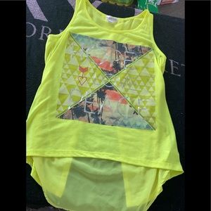 Hope love peace flare back tank